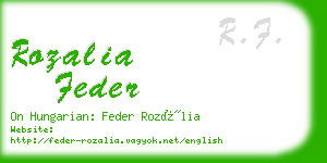 rozalia feder business card